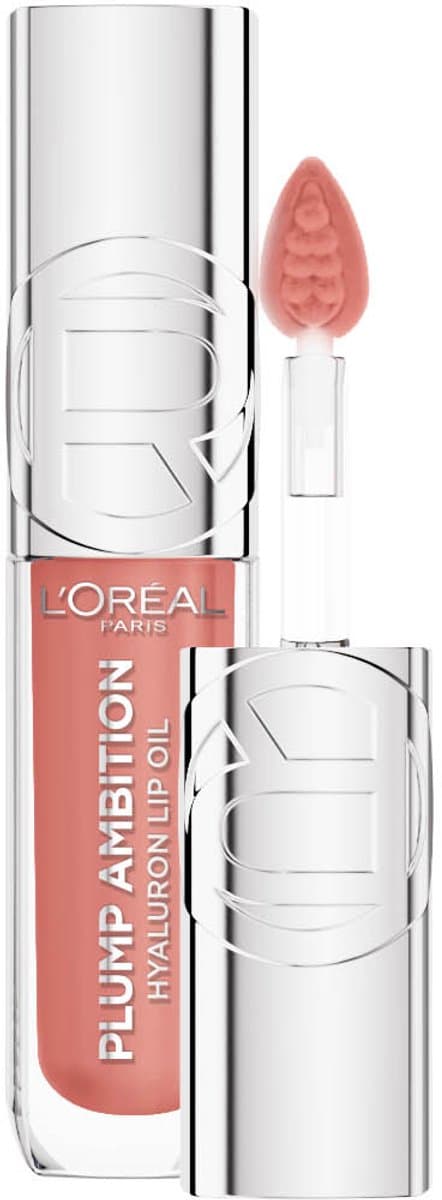 L'Oréal Paris Plump Ambition 601 Worth It Lipgloss - Lipolie met Hyaluronzuur - Voor vollere en glanzende lippen - Aardbeirood - 5,4 gr