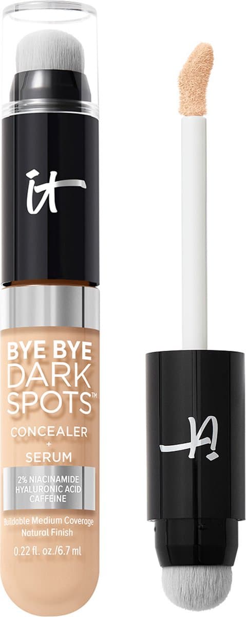 IT Cosmetics Bye Bye Dark Spots Concealer - Dekkende concealer - Super Bright Serum met 2% niacinamide, hyaluronzuur en cafeïne - Tegen...