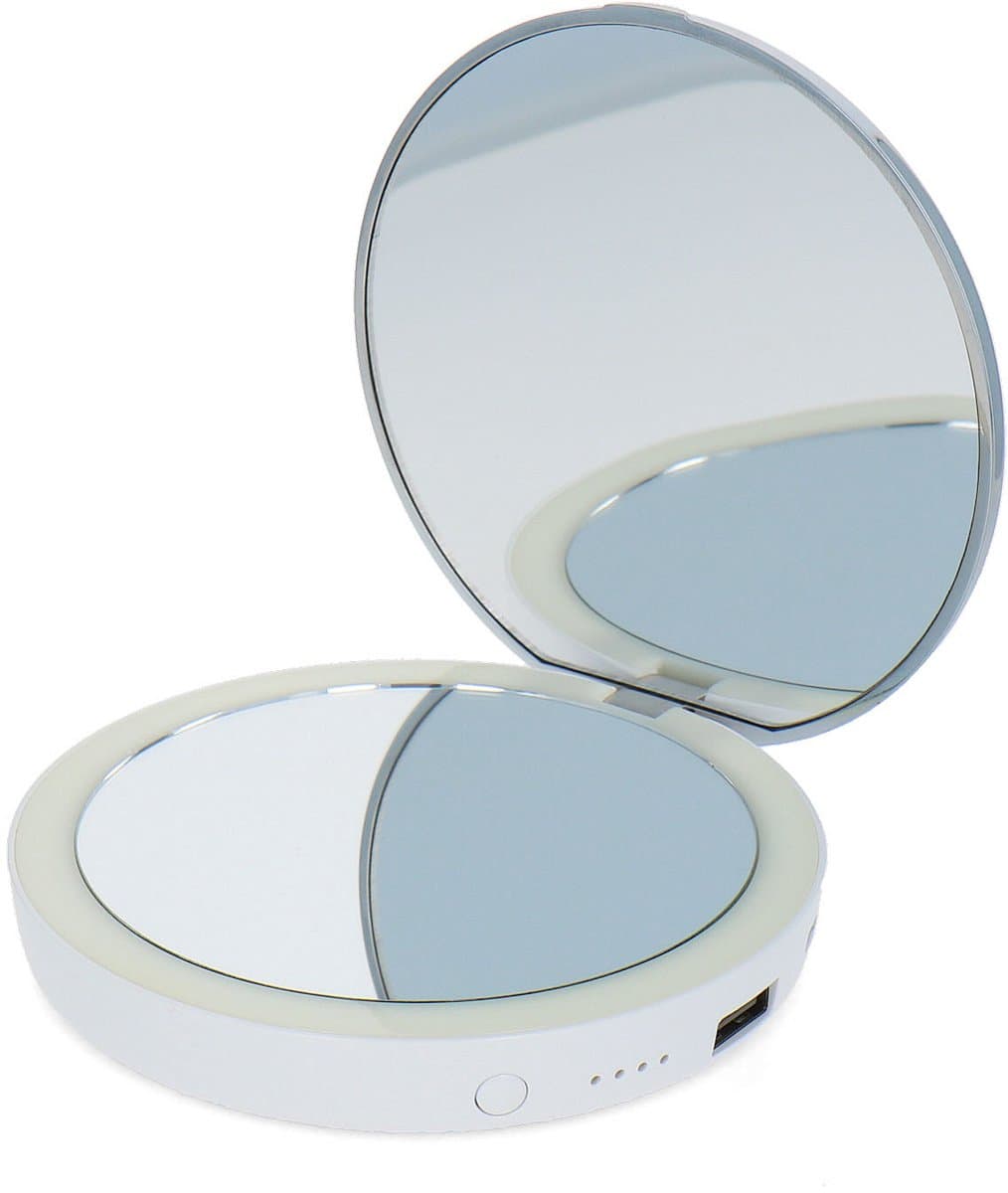 StylPro Flip 'N' Charge Power Bank Compact Mirror - 8 cm Ø