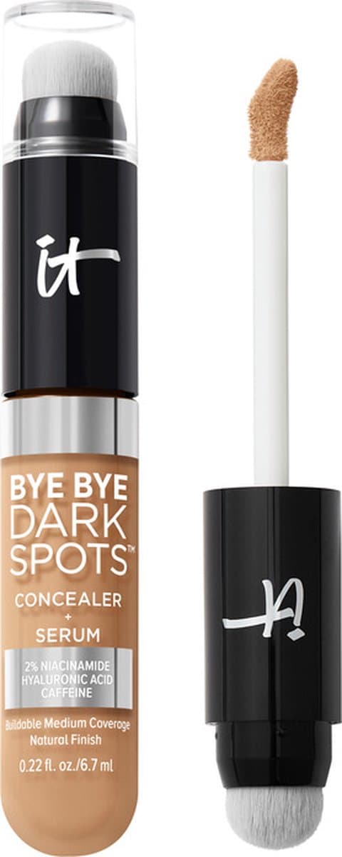 IT Cosmetics Bye Bye Dark Spots Concealer - Dekkende concealer - Super Bright Serum met 2% niacinamide, hyaluronzuur en cafeïne - Tegen...
