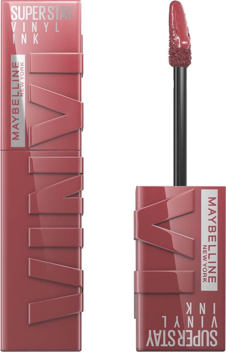 Maybelline New York - SuperStay Vinyl Ink Lipstick - 40 Witty - Rood - Langhoudende Lippenstift - 4,2 ml