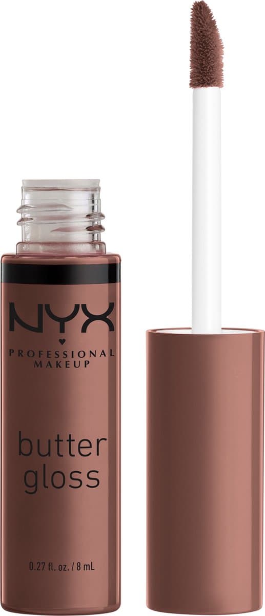 Nyx Professional Makeup Butter Lip Gloss - Praline - Glanzende Lipgloss - Bruin