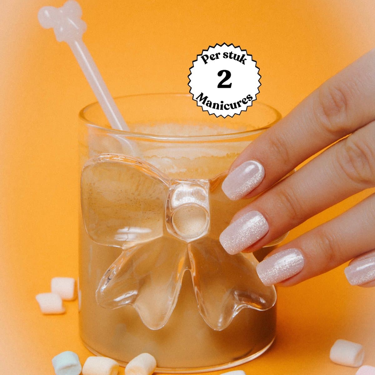 Maniac Nails Gellak Stickers – Glossy – 28 stickers voor 2 manicures – 14+ dagen zonder chippen – Uitharden met UV-lamp – Cateye Glitter Gel...