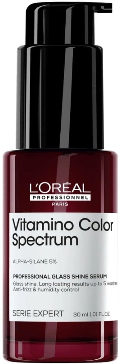 L’Oréal Professionnel Glass Shine Serum - Beschermt tegen UV-stralen, frizz en hitte - Glanzend haar - Vitamino Color Spectrum - 30 ml