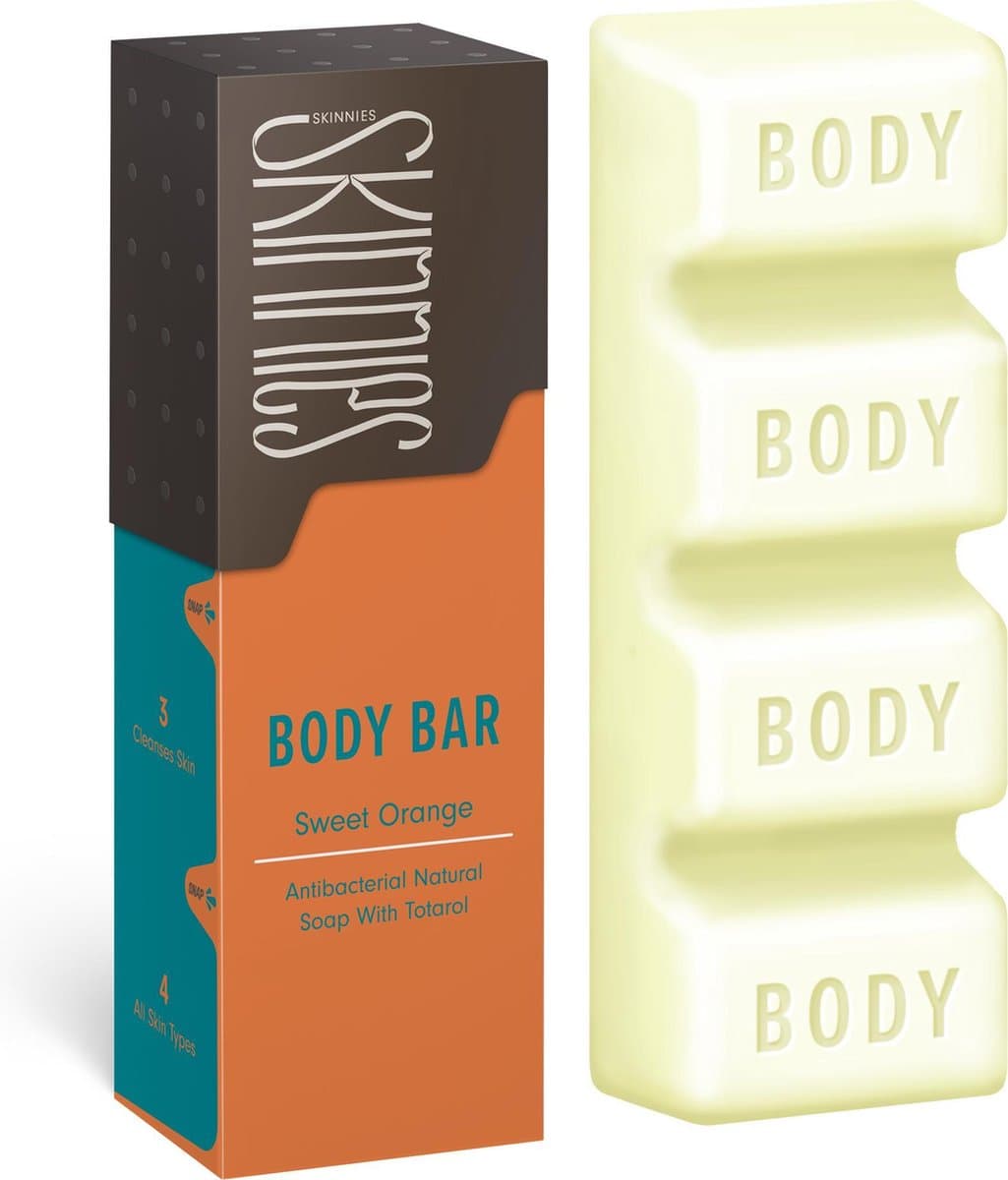 Skinnies Body Bar Orange Stuk zeep 100 g 1 stuk(s)