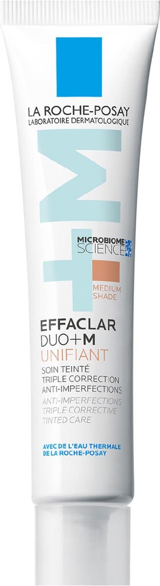 La Roche-Posay Effaclar DUO +M Unifiant Medium Dagcrème - Egaliserende Crème - voor Vette, Onzuivere Huid met Neiging tot Acne -Medium Tint - 40ml
