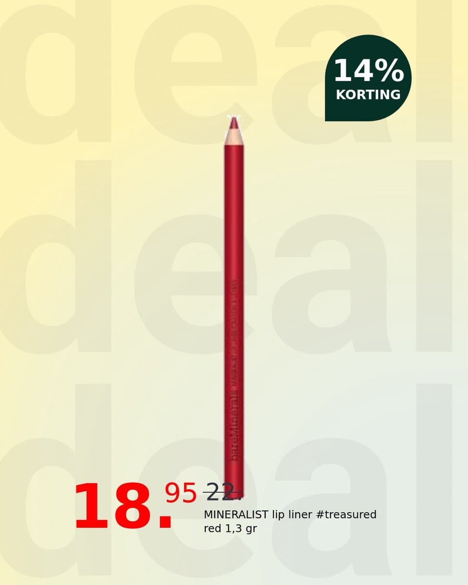 BAREMINERALS BARE MINERALS MINERALIST LIP LINER #TREASURED RED 1,3 GR