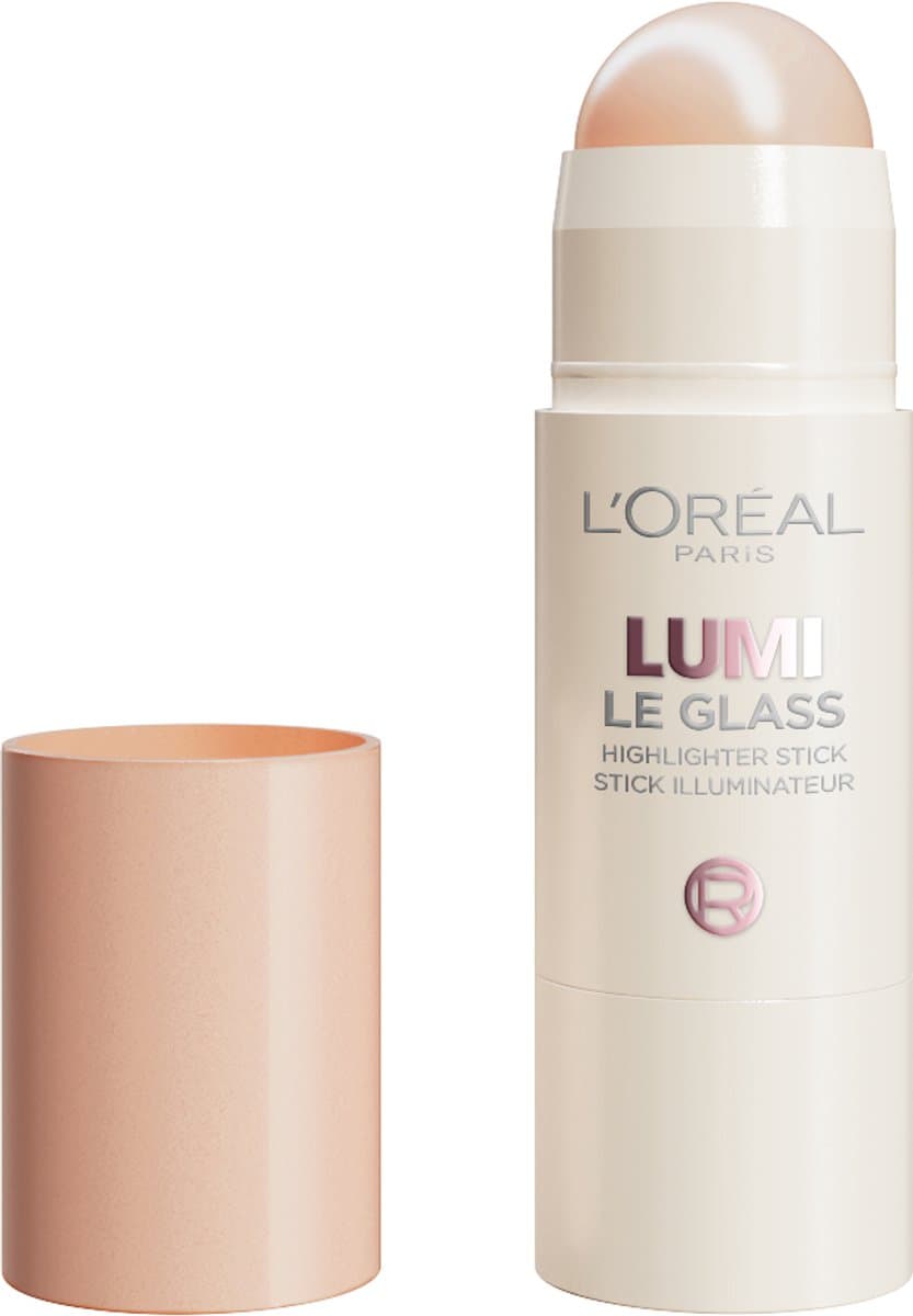 L’Oréal Paris Lumi Le Glass 610 Pearl Eclat Highlighter Stick - Glasheldere finish - Compact formaat voor onderweg