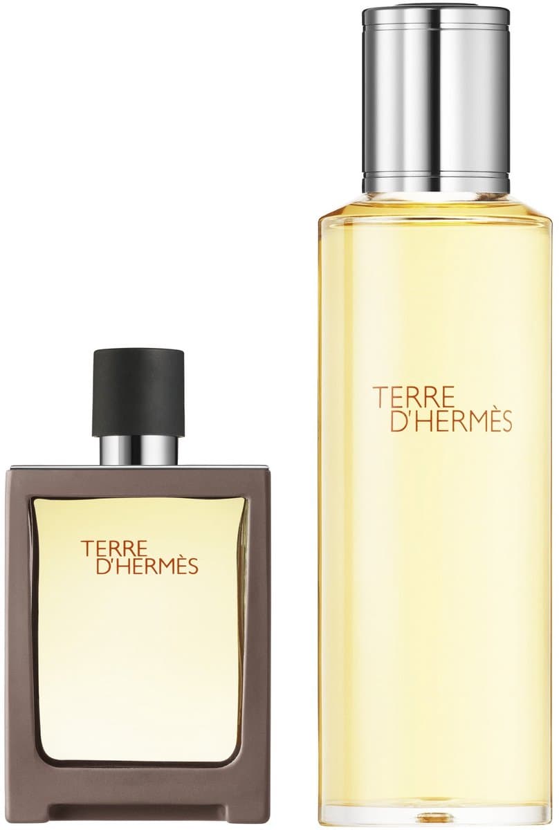 Hermès Terre d`Hermès Giftset - 30 ml eau de toilette + 125 ml eau de toilette navulling - cadeauset voor heren