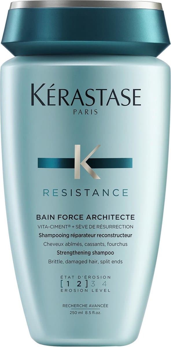 Kérastase Résistance Bain Force Architecte - Herstellende Shampoo - Voor Beschadigd & Verzwakt haar - 250ml