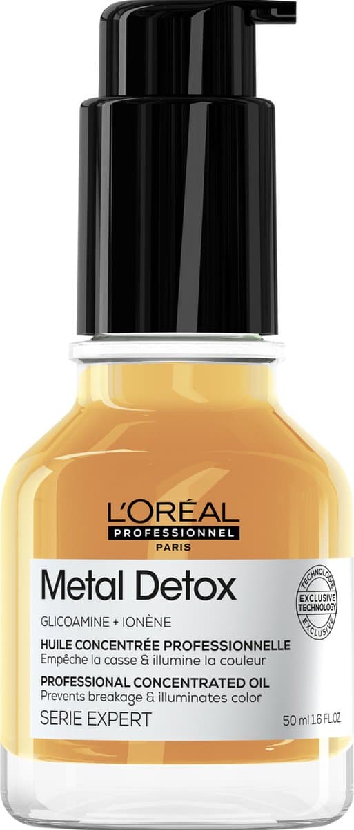 L'Oréal Professionnel Metal Detox Oil - Beschermende olie tegen haarbreuk en kleurverandering voor meer glans – 50 ml
