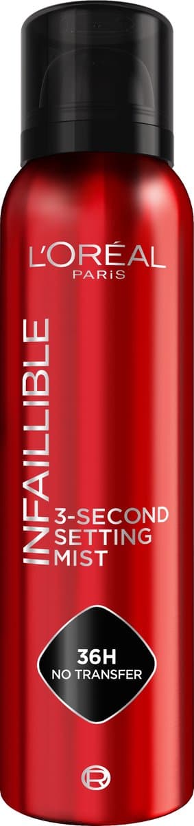 L'Oréal Paris Infaillible 3-second Setting Mist JUMBO formaat - Setting Spray - transferproof in 3 seconden - voor make-up die tot 36 uur blijft...