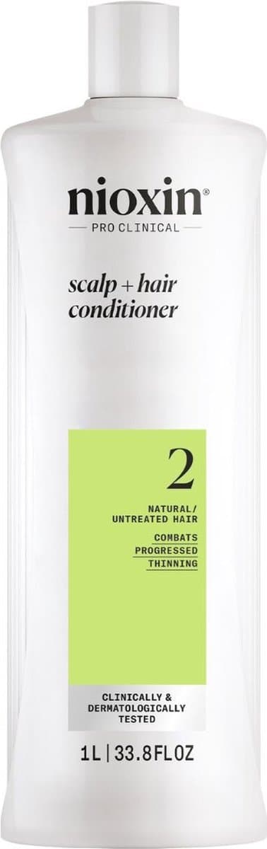 Nioxin System 2 - Conditioner - voor Natuurlijk Haar - Anti Haaruitval - Gevorderde Uitdunning - 1000ml