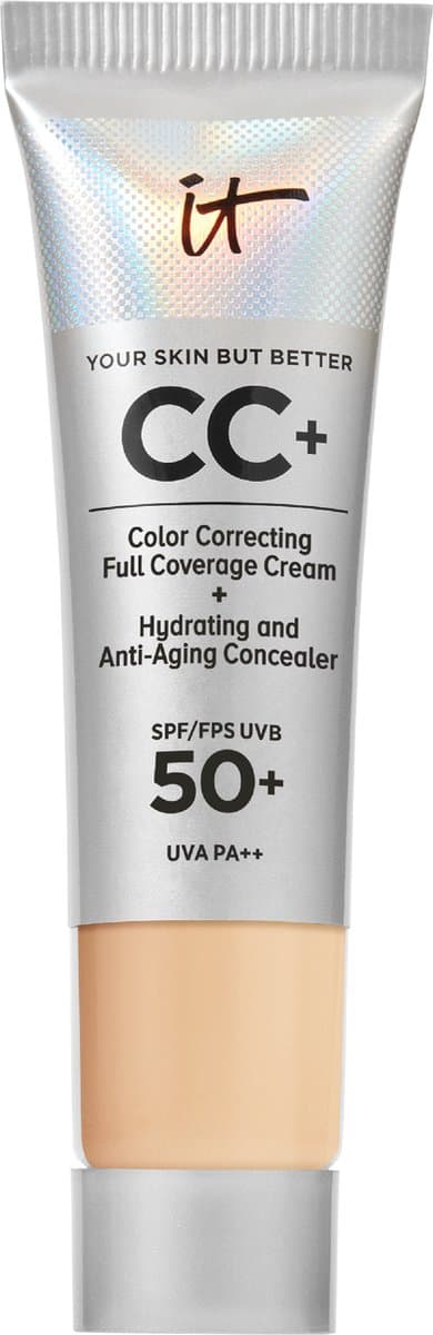 IT Cosmetics Your Skin But Better CC+ Crème SPF50+ 12ml - Hydraterend - Hoge Dekking & Satijnen Finish - Medium - Travel Size