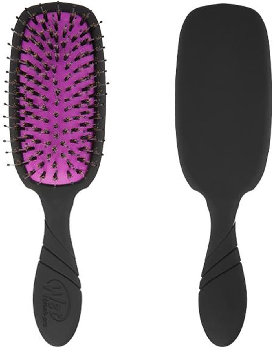 WetBrush PRO Shine Enhancer - Zwarte Haarborstel - Verzorgende Borstel Met Intelliflex® Technologie - Ideaal Voor Nat En Droog Haar - Ontwart Zonder...