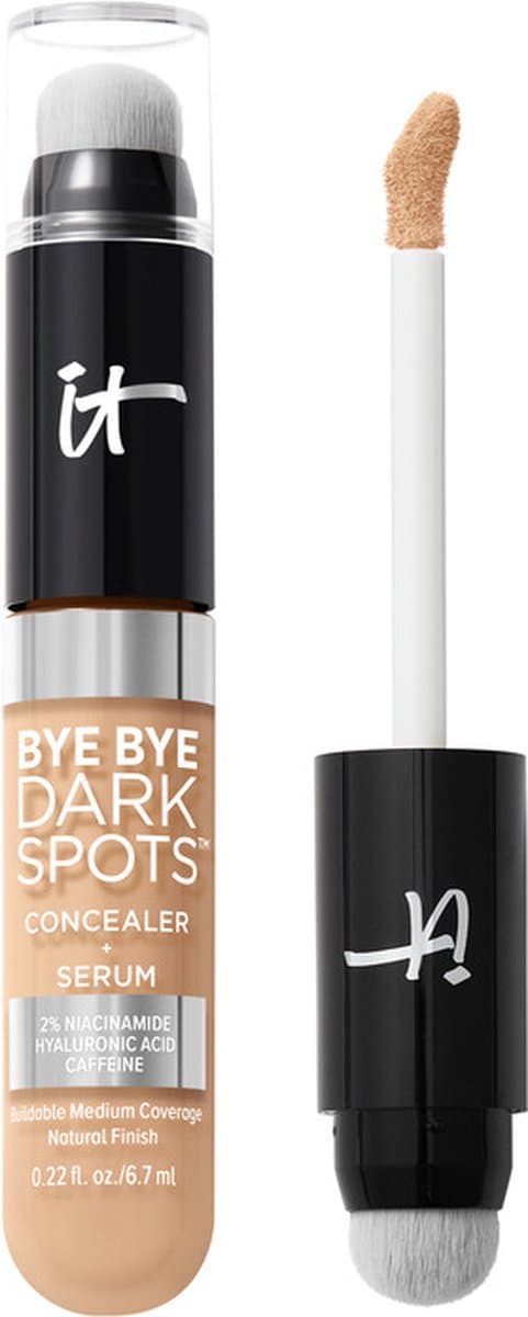 IT Cosmetics Bye Bye Dark Spots Concealer - Dekkende concealer - Super Bright Serum met 2% niacinamide, hyaluronzuur en cafeïne - Tegen...