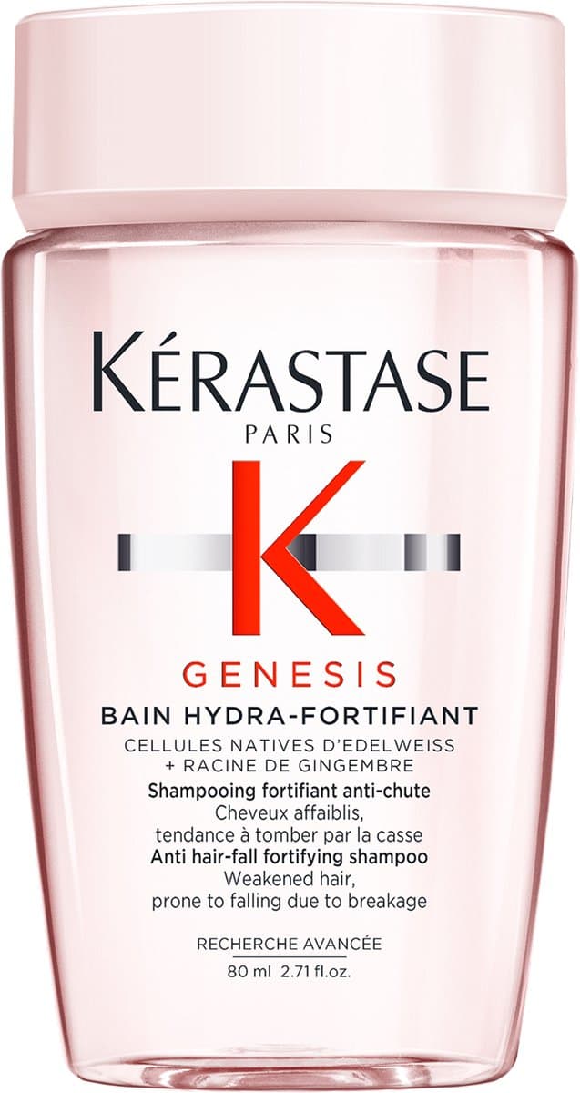 Kérastase Genesis Bain Hydra-Fortifiant Shampoo – Voor verzwakt en breekbaar haar – Met gemberwortelextract & edelweiss natieve cellen - 80ml