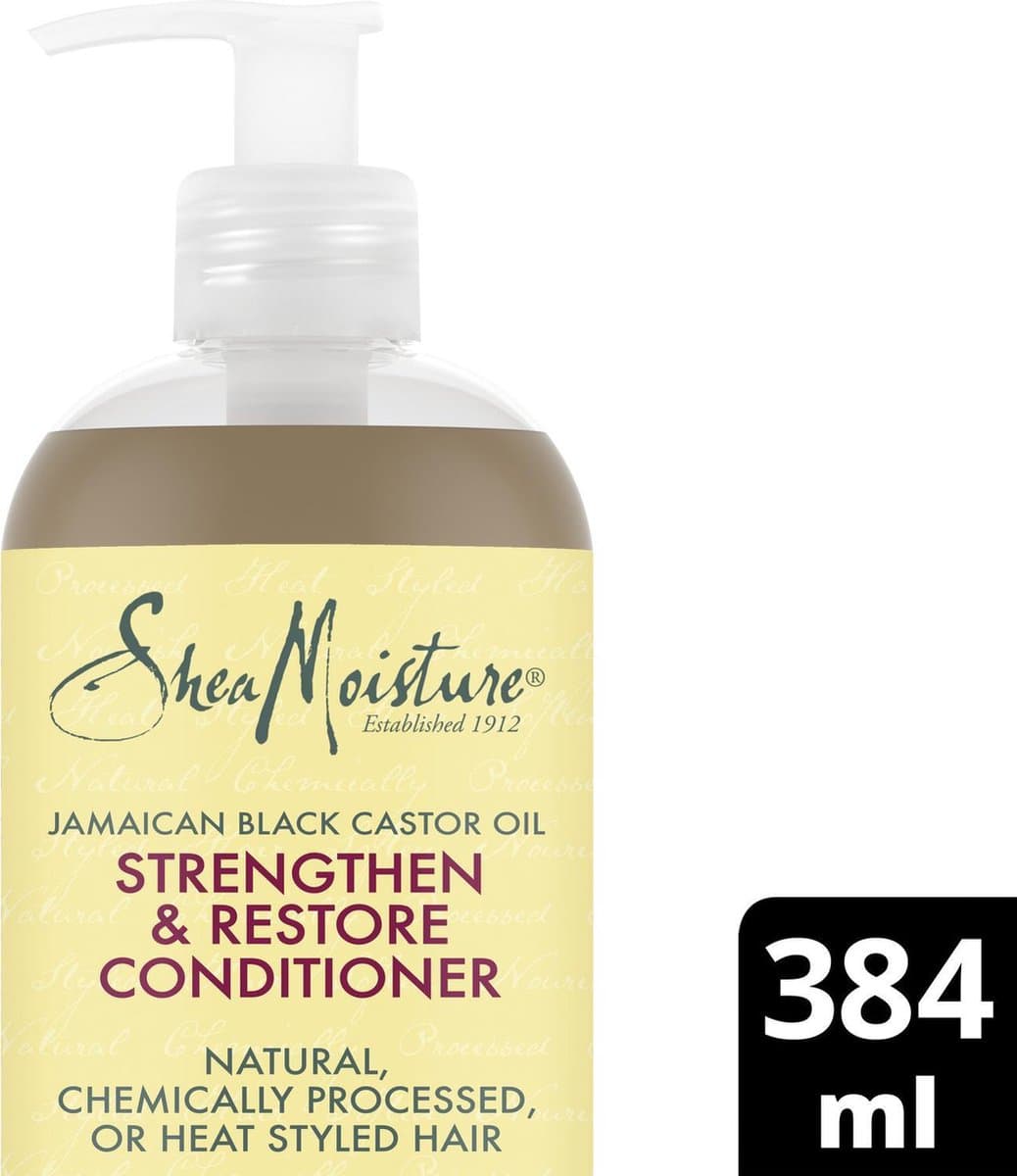 SheaMoisture Strengthen & Restore Conditioner - Jamaican Black Castor Oil - zonder siliconen en sulfaten - 384 ml
