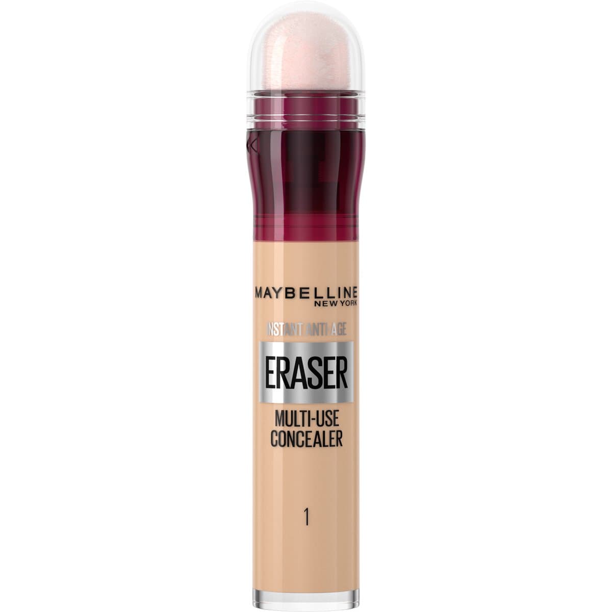 Maybelline New York - Instant Anti Age Eraser 01 Light - Verhult donkere Kringen in 1 swipe - Met Ingebouwde Applicatiespons - Beige - 6,8 ml