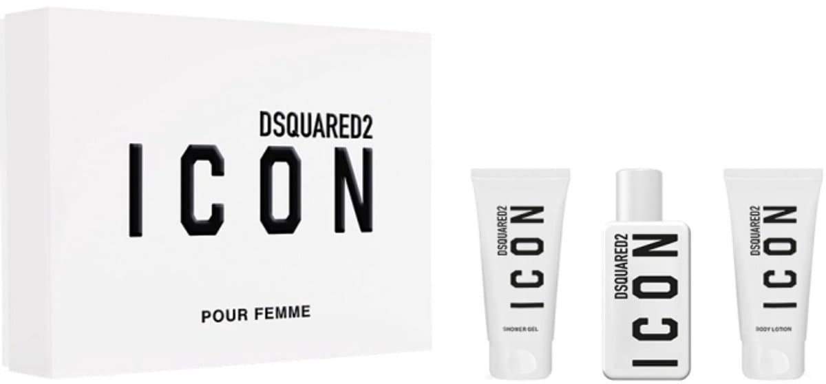 DSquared2 Icon Pour Femme Eau de Parfum 50ml + Shower Gel 50ml + Body Lotion 50ml