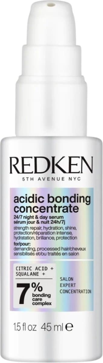 Redken - Acidic Bonding Concentrate 24/7 Night & Day Serum - Voor Beschadigd Haar - Bonding Verzorging - 45ML