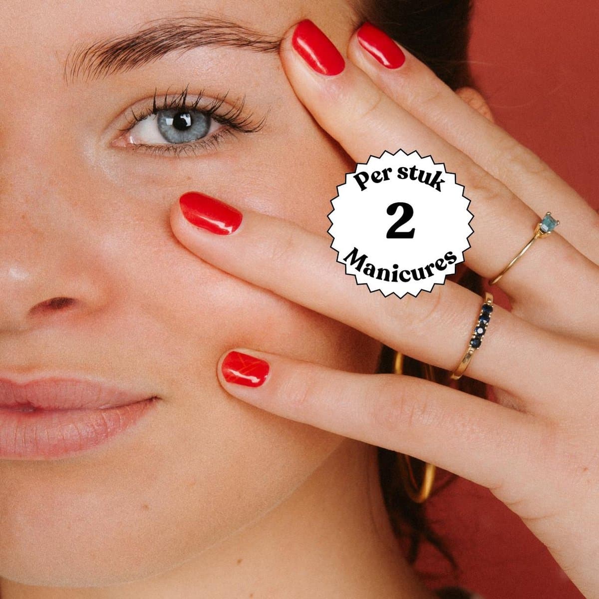 Maniac Nails Gellak Stickers – Coco's Obsession – 28 stickers voor 2 manicures – 14+ dagen zonder chippen – Uitharden met UV-lamp – Lipstick Rode Gel...