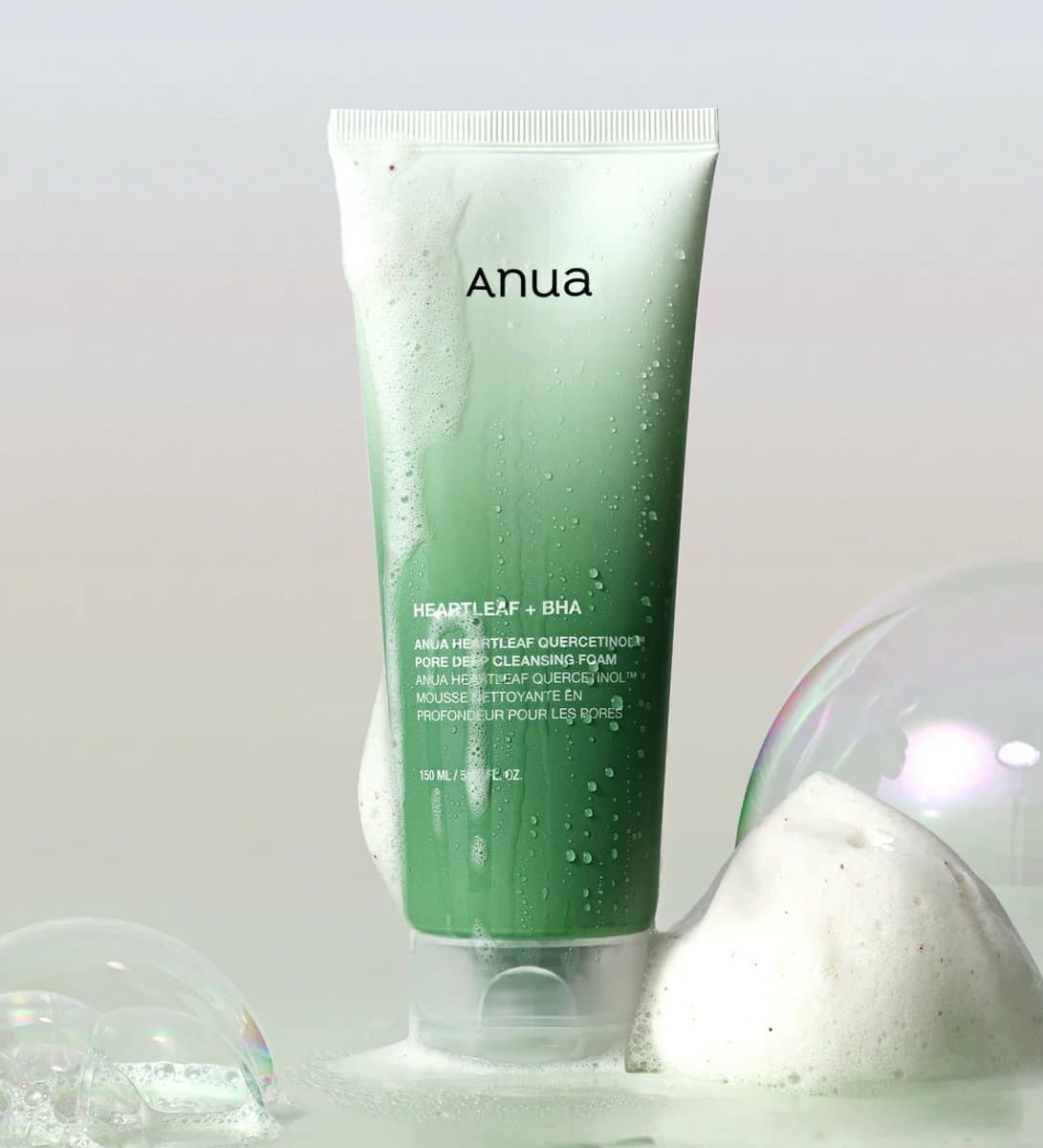 Anua Heartleaf Quercetinol Pore Deep Cleansing Foam 150ml - Vernieuwd Design - Korean Skincare - Glass Skin - Acne - Gezichtsverzorging