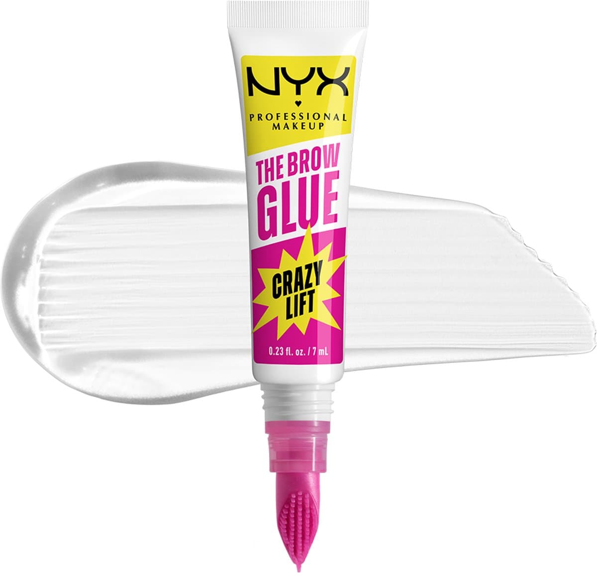 NYX Professional Make Up The Brow Glue Crazy Lift Wenkbrauwgel - 24 uur high grip - Voor een gelifte & gelamineerde look - 1ST