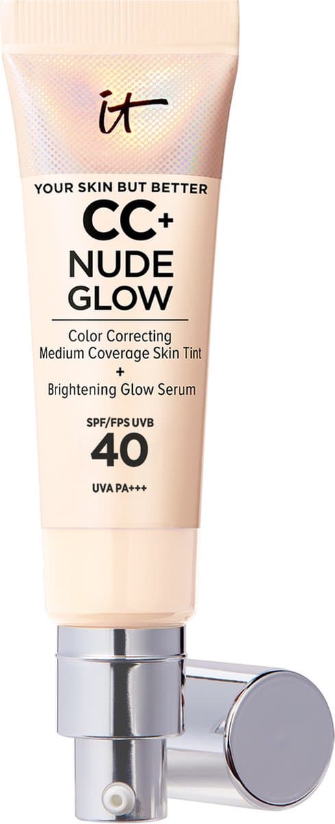 IT Cosmetics Your Skin But Better CC+ Nude Glow SPF40 Foundation - Lichte Textuur - Glow Serum met 2% Niacinamide, Hyaluronzuur, Groene thee-extract...