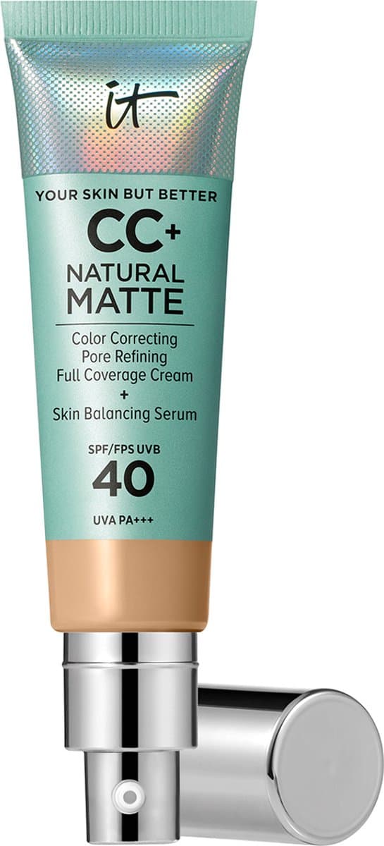 It Cosmetics Your Skin But Better CC+ Natural Matte SPF40 Foundation - Matte & Stralende Finish - Medium Tan - 32ml