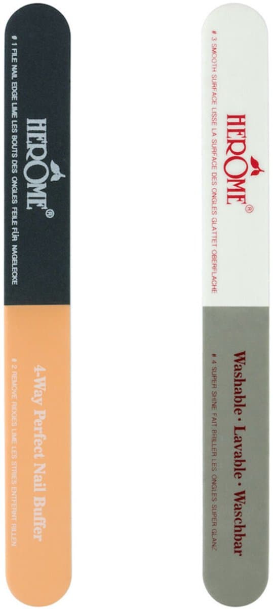 Herome 4-Way Nagelvijl en Polijstvijl - 4-Way Nail Buffer - Met 4 verschillende vijloppervlakken