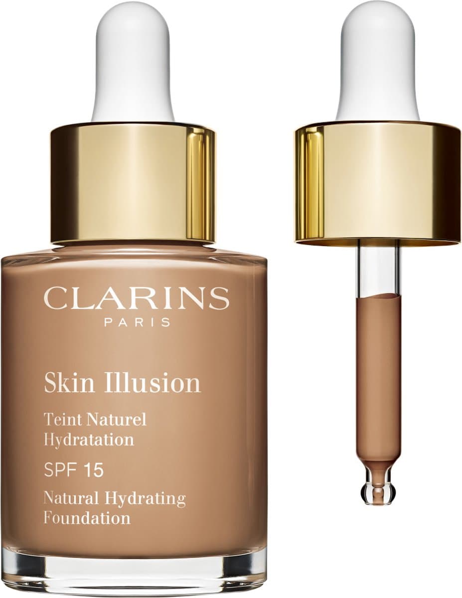 Clarins Skin Illusion Teint Naturel Hydratation - SPF 15 - Foundation - 112 Amber - 30 ml