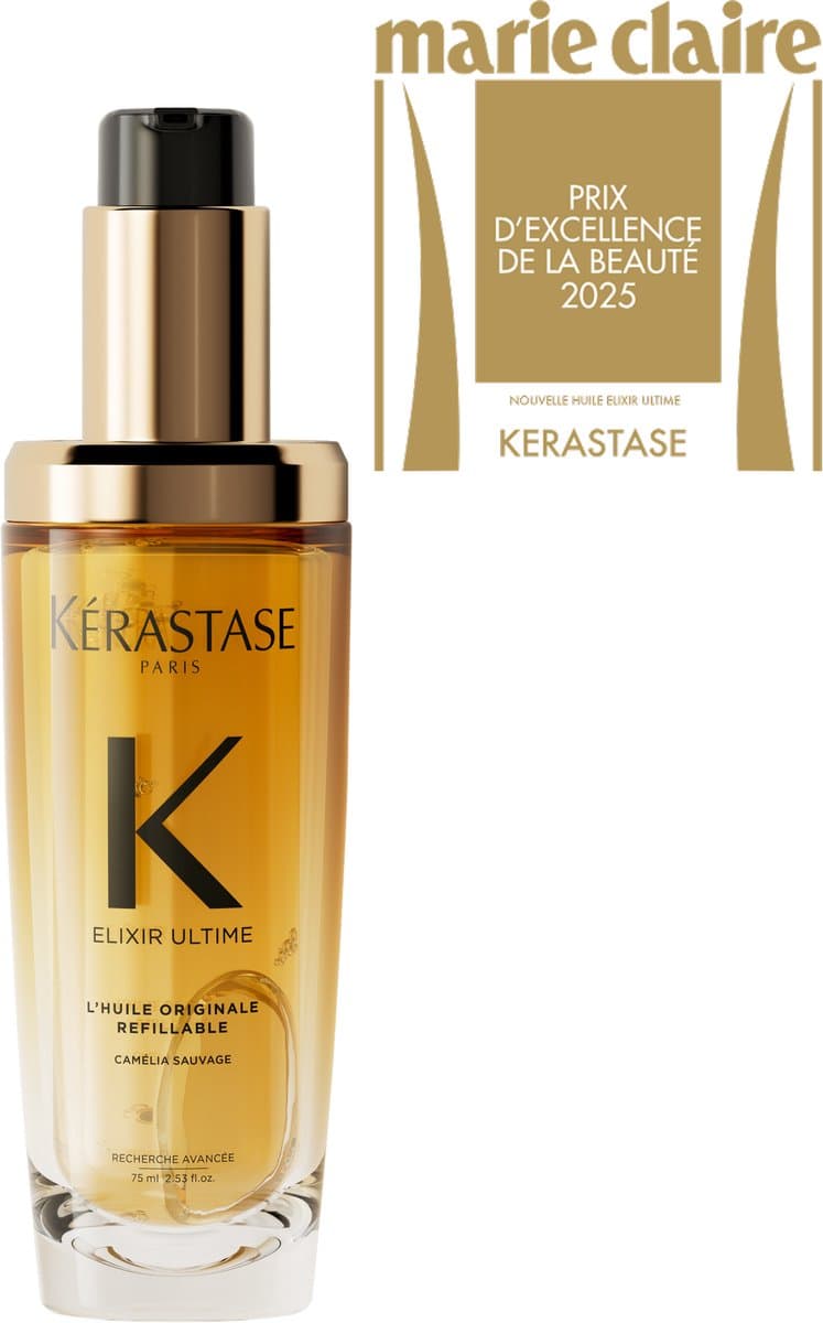 Kérastase Elixir Ultime L'Huile Originale Navulbaar - Voedende Multifunctionele Haarolie - Hittebeschermende Leave-in Behandeling - Met Camelia &...