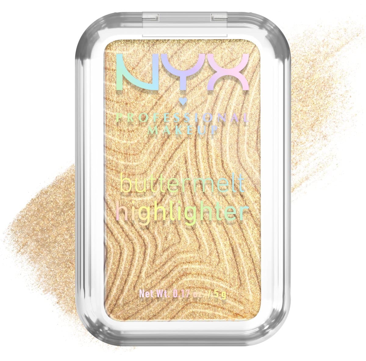 NYX Professional Make Up Buttermelt Highlighter - Blijft tot 12u zitten - Verrijkt met mango-, amandel- en sheaboter - Butta Than Gold - 5gr