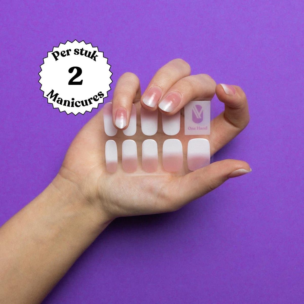Maniac Nails Gellak Stickers – Timeless French – 28 stickers voor 2 manicures – 14+ dagen zonder chippen – Uitharden met UV-lamp – French manicure...