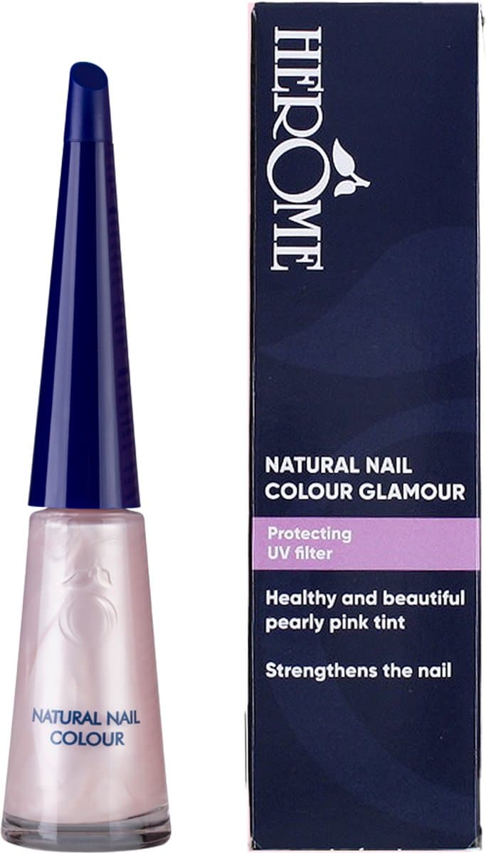 Herome Natural Nail Colour Glamour - verstevigende nagellak met een natuurlijke glans - 10ml.
