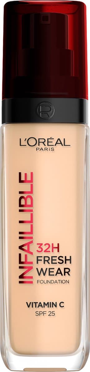 L’Oréal Paris Infaillible 32HR Fresh Wear Foundation - 100 - Langhoudende Foundation met SPF 25 en Vitamine C - 30ML