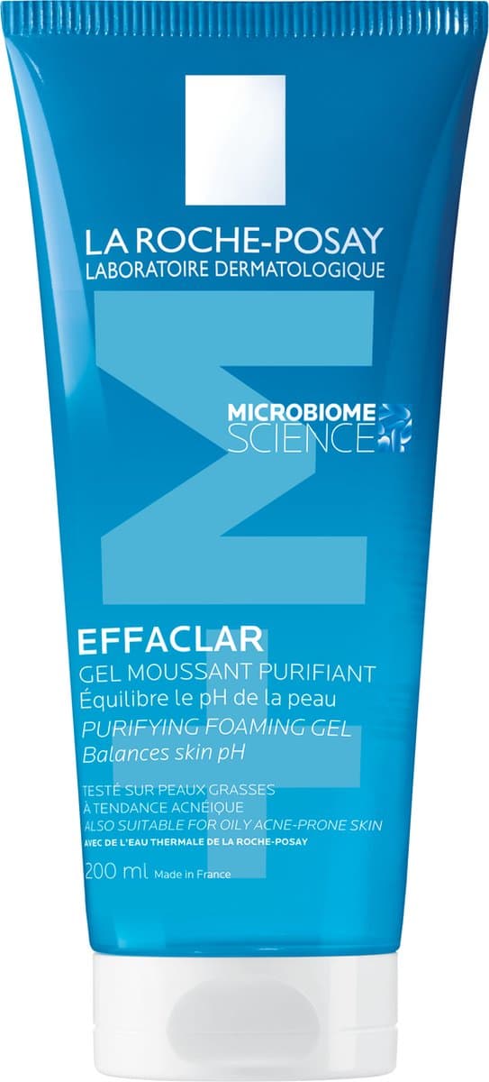 La Roche-Posay Effaclar Zuiverende Reinigingsgel +M - voor een Vette, Onzuivere Huid met Neiging tot Acne - 200ml