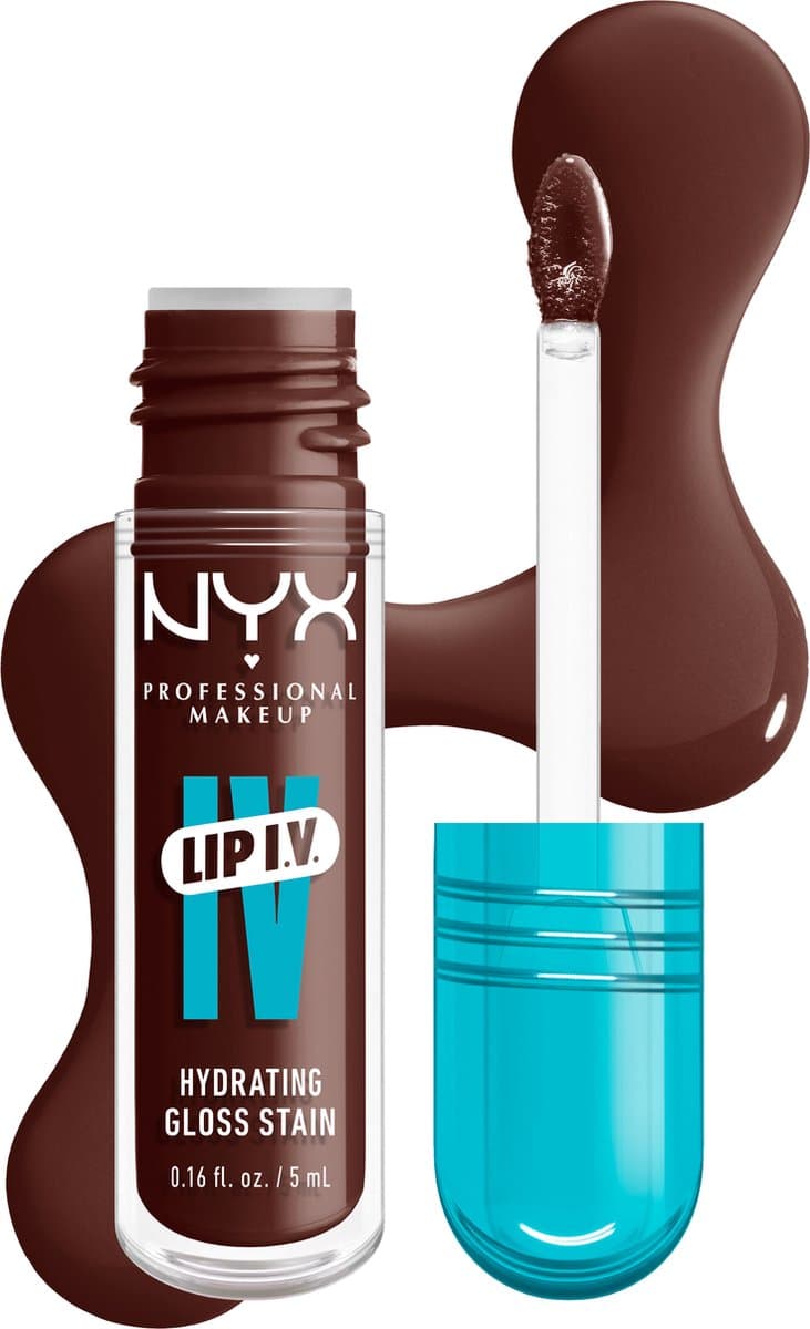 NYX Professional Make Up Lip IV 05 Mocha Me Wet Hydraterende Lipgloss - Tot 12 uur hydratatie - Verrijkt met Magnesium, Vitamine B12 en Kokoswater -...