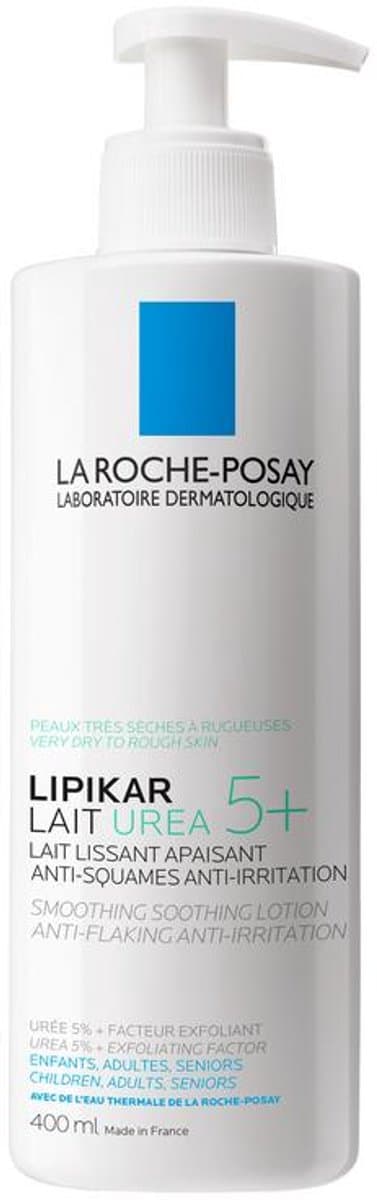 La Roche-Posay Lipikar Lait Urea 5+ Bodylotion - Verzachtende, Gladmakende Melk - voor een Zeer Droge, Ruwe en Schilferige Huid - 400ml