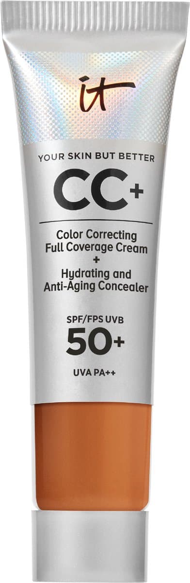 IT Cosmetics Your Skin But Better CC+ Crème SPF50+ 12ml - Hydraterend - Hoge Dekking & Satijnen Finish - Rich - Travel Size