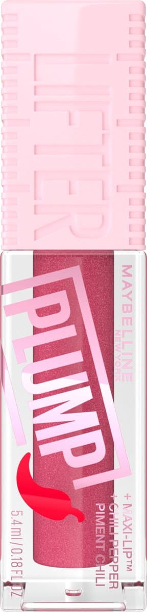 Maybelline - Lifter Plump - Lip Plumping lipgloss - langdurig vollere lippen - verwarmende sensatie met 5% Maxi-Lip™ en chilipeper - Mauve Bite - 5,4...