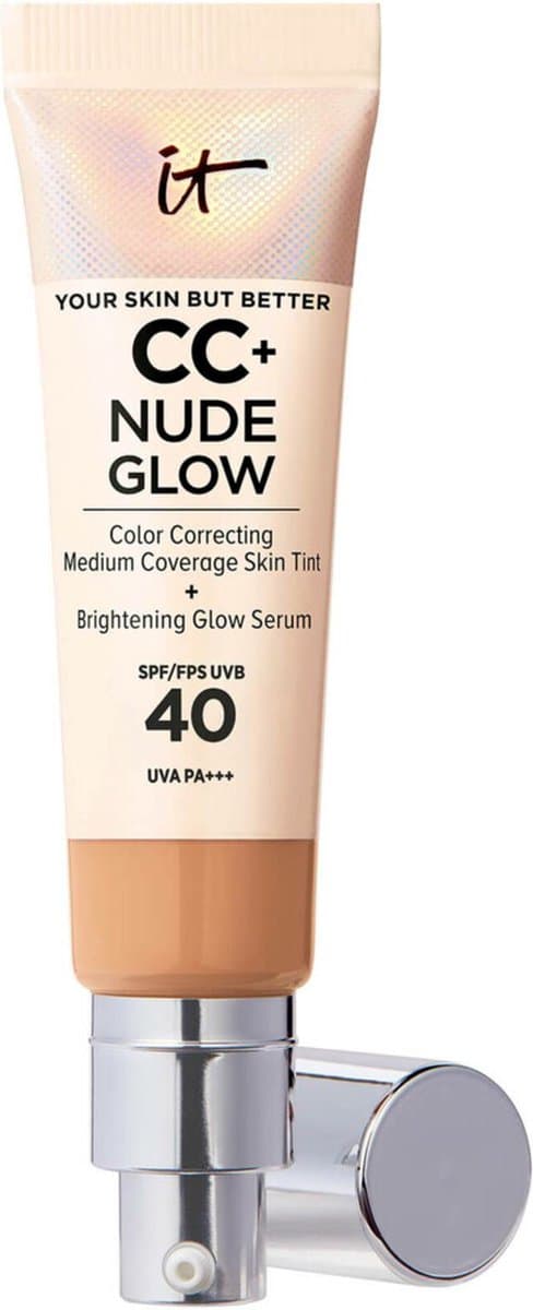 IT Cosmetics Your Skin But Better CC+ Nude Glow SPF40 Foundation - Lichte Textuur - Glow Serum met 2% Niacinamide, Hyaluronzuur, Groene thee-extract...