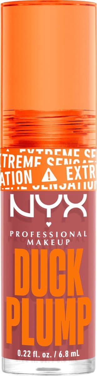 Nyx Professional Makeup Duck Plump - Nude Swings - Plumping lipgloss - Roos - 6,8ml