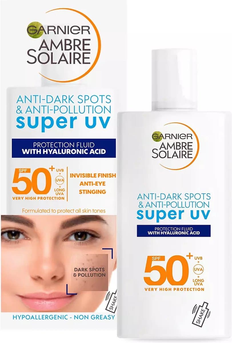 Ambre Solaire Anti-Dark Spots & Anti-Pollution Super UV Protection Fluid SPF50+ 40ml