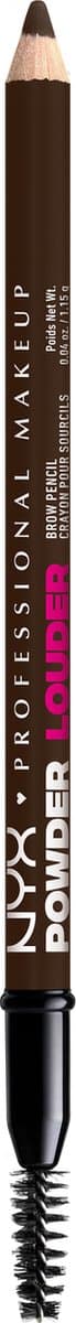 NYX Professional Makeup Powder Louder Wenkbrauwpotlood - Alle huidtypes - Deep Brown - 1.15 gr