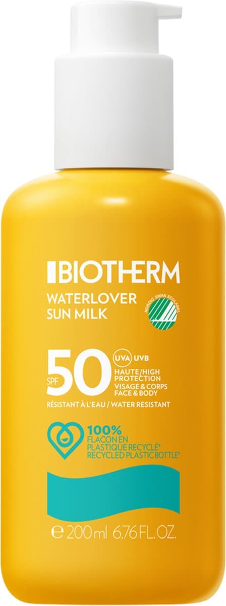 Biotherm Waterlover Sun Milk SPF50 Zonnebrand - Waterproef - 200 ml