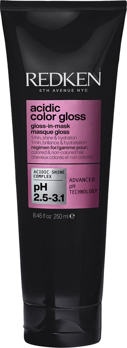 Redken - Acidic Color Gloss 1-Min Gloss-in-Mask - Voor gekleurd haar - Intense glans en hydratatie - 250ML