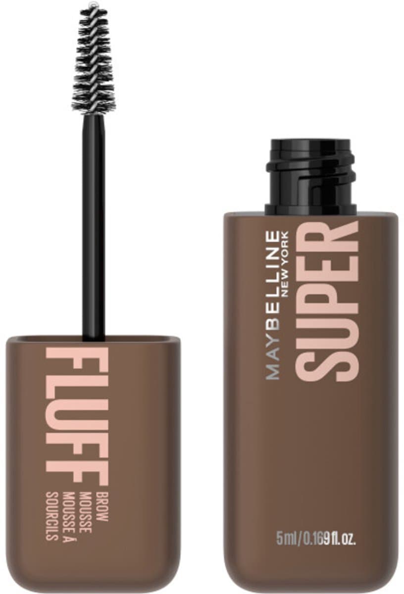 Maybelline New York Superbluff Brow Mousse - 257 Medium Brown - Wenkbrauwmascara - Tot 16 uur* langhoudend - Luchtige mousse formule - 5 ml