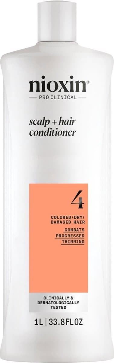 Nioxin System 4 - Conditioner - voor Gekleurd Haar - Anti Haaruitval - Gevorderde Uitdunning - 1000ml